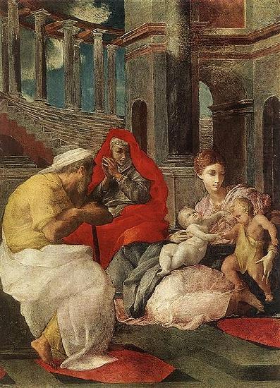 The Holy Family with Sts Elisabeth and John, Francesco Primaticcio